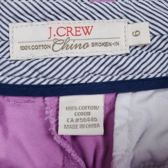 J.Crew Womens Classic Preppy Lilac/Lavender Purple Cuffed Chino Relaxed Short 6 - Picture 4 of 9